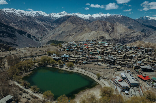 The village of Nako in the Hangrang Valley, Kinnaur, Indian Himalayas, India.