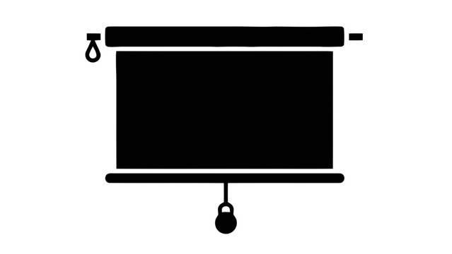 Vector illustration&nbsp;of black window blind icon on a on a transparent background
