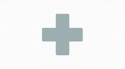 Fototapeta premium Minimal Medical Cross Symbol on White Background