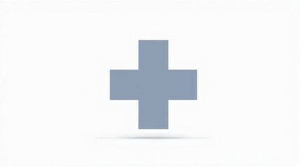 Fototapeta premium Minimal Medical Cross Symbol on White Background
