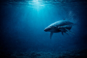 Whales Mother's Day Underwater