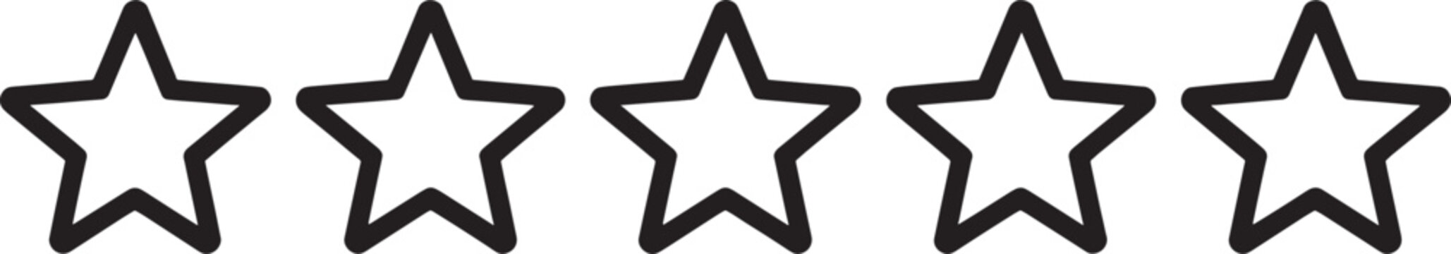 Black star ratings reviews symbols