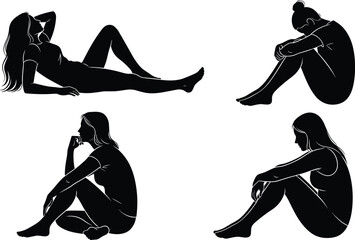 Detailed black and gray silhouette of a modern naval aircraft carrier with fighter jets on deck isolated on white background. © Md Baccu