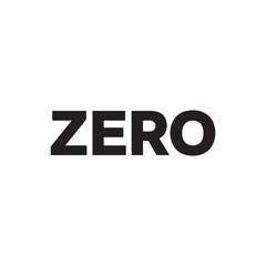 Obraz premium Zero silhouette vector illustration on white background.