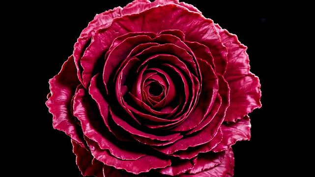 A beautiful red rose on black background