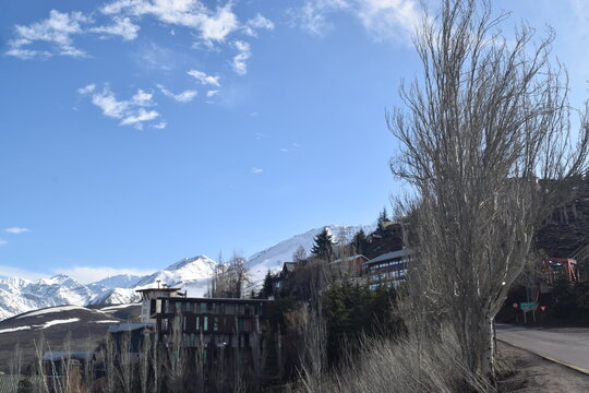 neve, vale, montanhas natureza, chile, parque, c&eacute;u, vale nevado chile