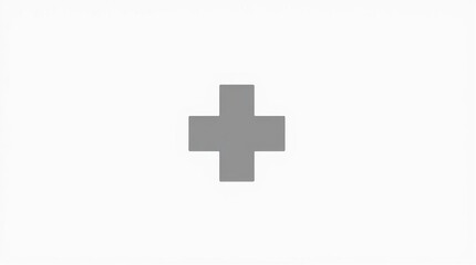 Fototapeta premium Minimal Medical Cross Symbol on White Background