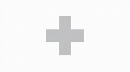 Obraz premium Minimal Medical Cross Symbol on White Background