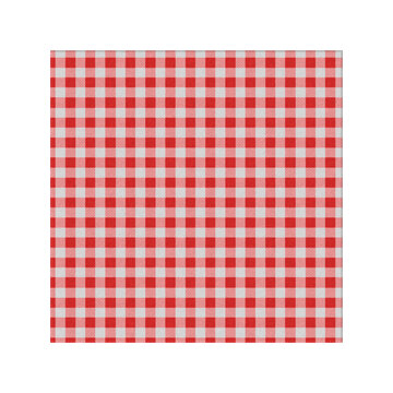 Red and white gingham fabric texture isolated. Picnic pattern background.