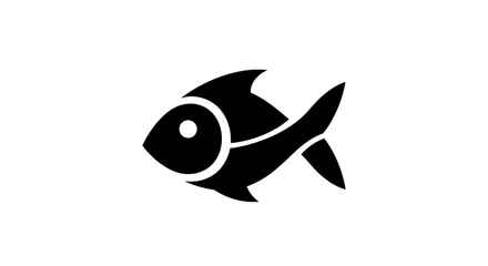 Obraz premium Stylized fish silhouette on white background