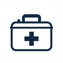 Fototapeta premium First Aid Kit Minimal Flat Vector Icon 