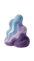 [Transparent Background PNG]Felted Abstract Sculpture with Gradient Colors