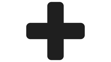 Obraz premium Plus black cross icon