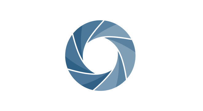 Camera Shutter Aperture Icon Graphic Design.