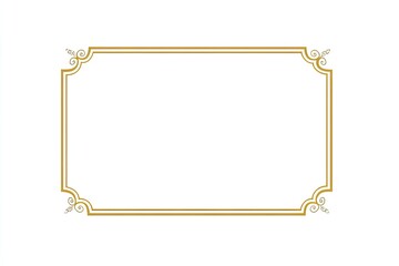 Ornate gold-colored rectangular frame with rounded corners and decorative flourishes