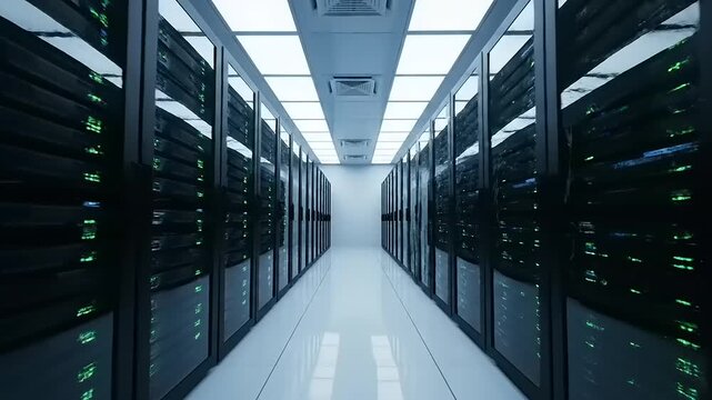 Data Center Server Room Interior View 5.