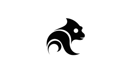 Stylized monkey icon on white © Nataliaa