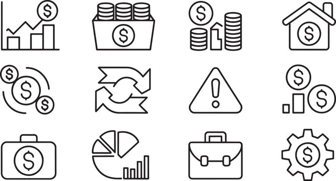 Finance including money and business symbols dollar