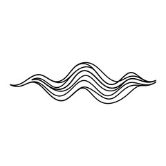 Simple Black Wavy Lines on White.