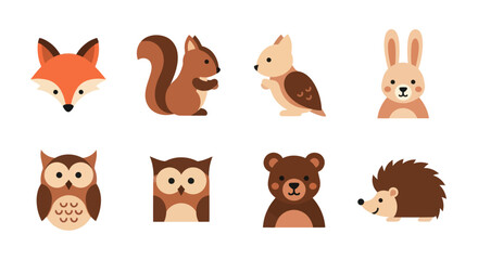 Cartoon forest animals illustration