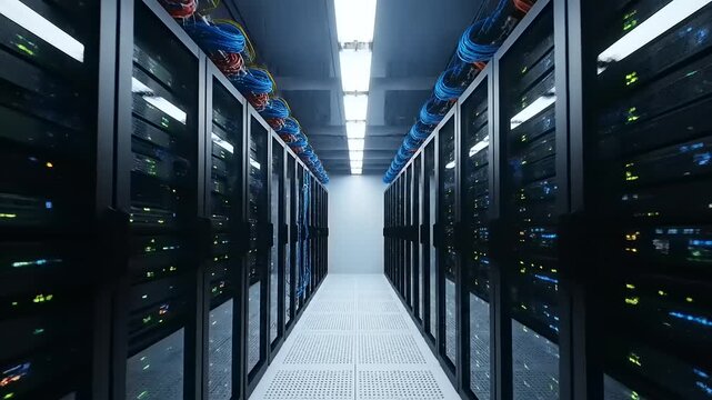 Data Center Server Room with Multiple Racks 1.