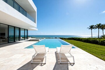 Modern Luxury Beachfront Villa with Infinity Pool