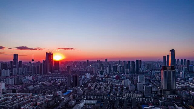 Shenyang Skyline at Sunset