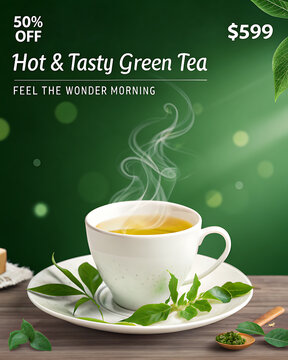Hot & Tasty Green Tea Promotion: 50% Off $599, Feel the Wonder Morning