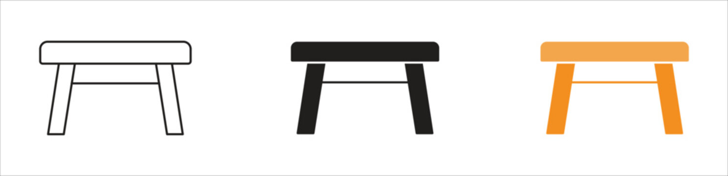 Camping table icon set, vector illustration .