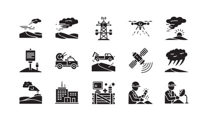 Obraz premium Collection of modern technology and industry icons for business projects