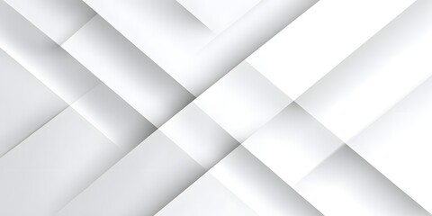 Fototapeta premium Abstract intersecting white and gray lines with soft shadows creating dimensional geometric background art and design elements for digital presentations and media