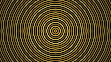 Obraz premium This mesmerizing abstract background features seamless golden concentric circles creating a rhythmic optical illusion, perfect for luxurious retro geometric designs
