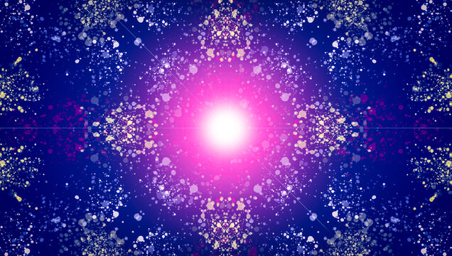 m&aacute;ndala, puerta estelar azul en espiritual