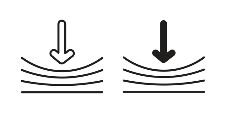 Compress icon with editable stroke and solid design vectors