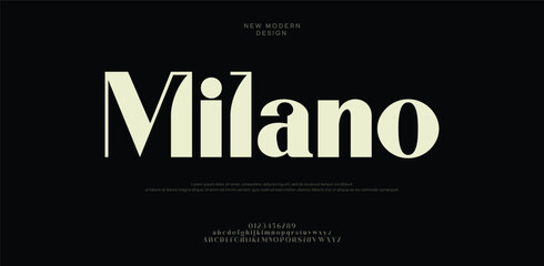 Milano Typography Design in Black Background