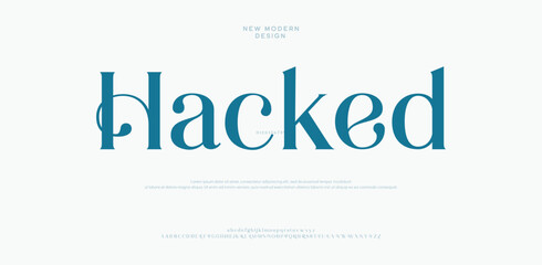 Hacked text with creative typography design © Font