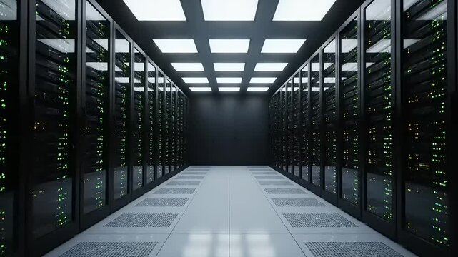 Modern Data Center Server Room Interior 1.