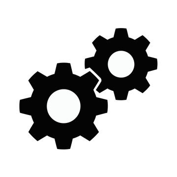 Two interlocking gear icons