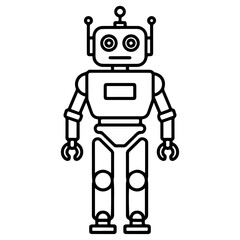 Fototapeta premium Intelligent robot outline.