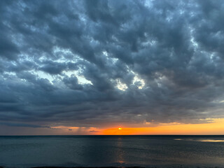 sunset over the sea