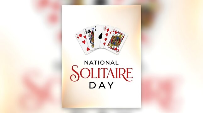 National Solitaire Day celebration with playing cards