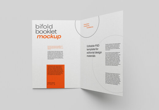 A5 Bifold Flyer Mockup for Print Designs