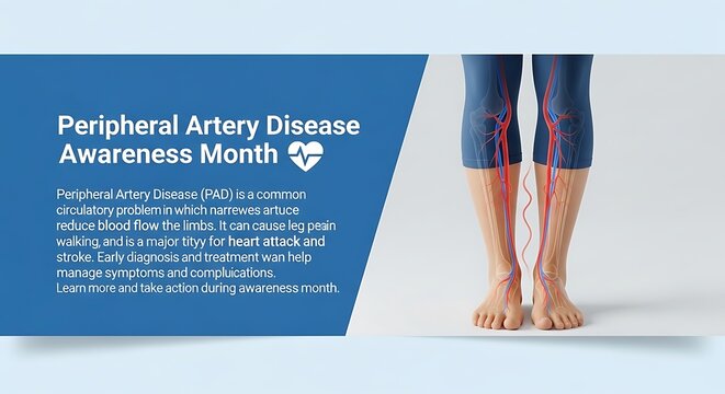 Peripheral artery disease awareness month illustration