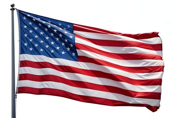 Fototapeta premium American flag icon set. Flat style.
