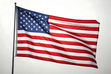 Fototapeta premium American flag icon set. Flat style.