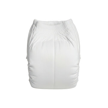 White cloth diaper isolated on transparent background
