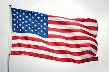 Fototapeta premium American flag icon set. Flat style.