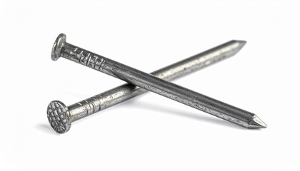 macro photograph of a galvanized steel nail