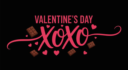 Valentines day greeting with hearts and chocolate © Surya