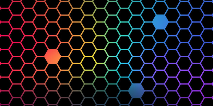 Abstract RGB rainbow gradient with vibrant spectrum hues and glowing light effects. Modern colorful design features fluid shapes and dynamic color transitions.